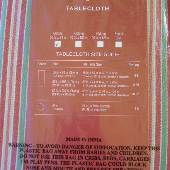 NEW 60" x 84" OBLONG Fabric TABLECLOTH Christmas Homestead Snowflake Farmhouse - Picture 11 of 13